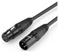 Kable - Ugreen AV130 XLR żeński do XLR męski - 3m czarny - miniaturka - grafika 1