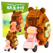 Klocki - Klocki Kapibara Konstrukcyjne Kapibarka Skuter Motor Zestaw Klocków Figurka - miniaturka - grafika 1