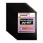 Dekoratorstwo - Płyta MDF do cięć laserem 3mm A4 x 10 czarny - miniaturka - grafika 1