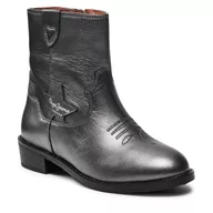 Kozaki damskie - Pepe Jeans Kozaki Western Metal PGS50175 Silver 934 - miniaturka - grafika 1