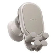 Ładowarki do telefonów - Uchwyt grawitacyjny na kratkę Baseus z ładowarką indukcyjną 15W (beżowy) - miniaturka - grafika 1