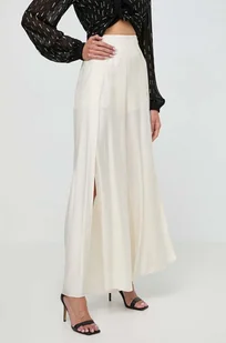 Patrizia Pepe spodnie damskie kolor beżowy szerokie high waist 2P1595 A057 - Spodnie damskie - miniaturka - grafika 1