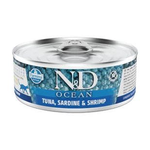 FARMINA FARMINA N&D Cat Ocean sea bass sardine shrimps 80 g okoń morski sardynki krewetki - Mokra karma dla kotów - miniaturka - grafika 2