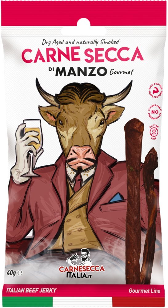 Wołowina Superior Jerky, 40 g - 100% naturalne / Carnesecca Italia