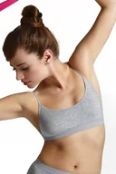 Koszulki i topy damskie - Top damski sportowy na cienkich ramiączkach Sally Eldar szary  XL - miniaturka - grafika 1