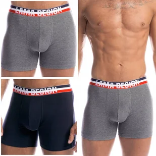 LAMA męskie bokserki LONG bawełniane SZORTY długie nogawki 2-PAK - M - Majtki męskie - miniaturka - grafika 1