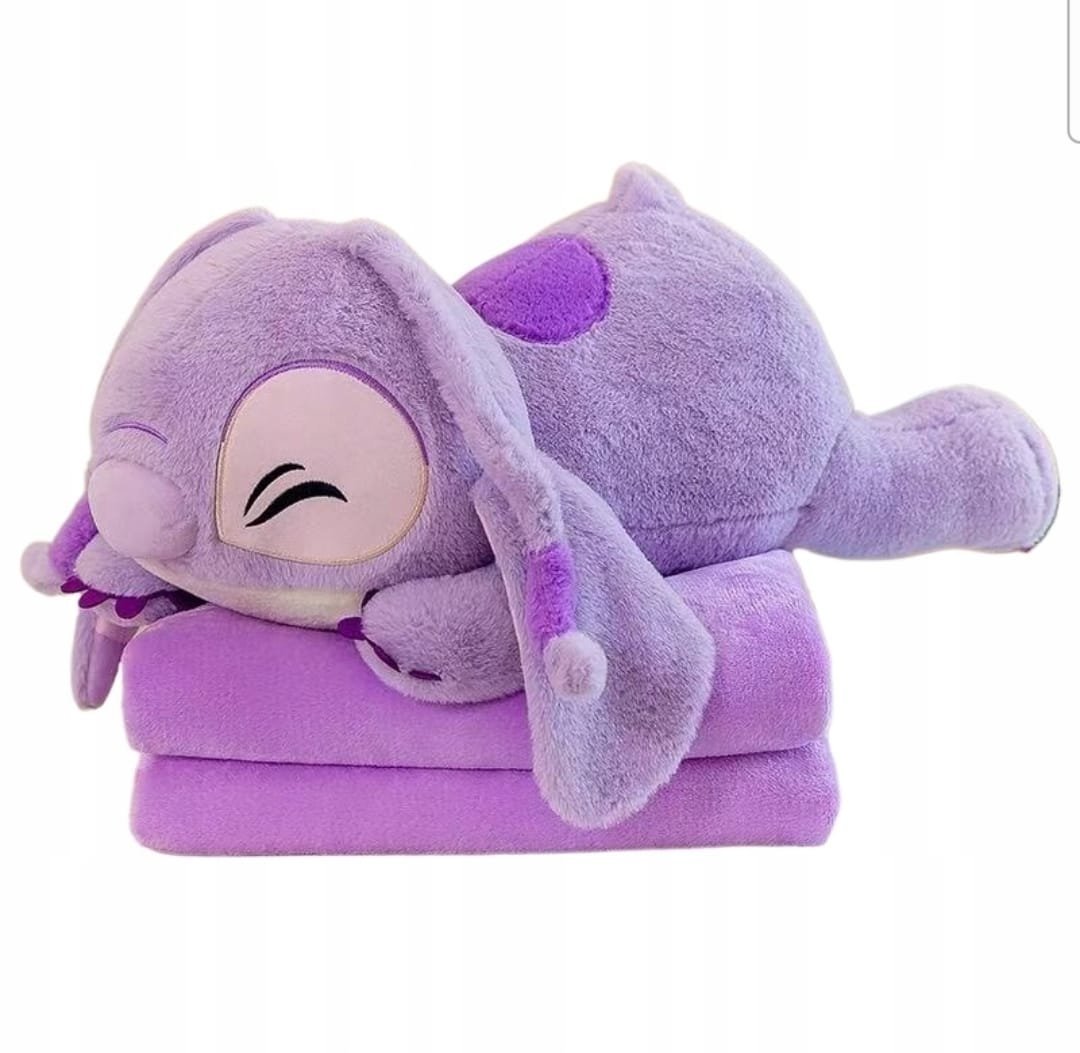 Zestaw Przytulny 3w1 Stitch: Poduszka, Kocyk, Pluszowa Maskotka dla Dzieci 55 cm