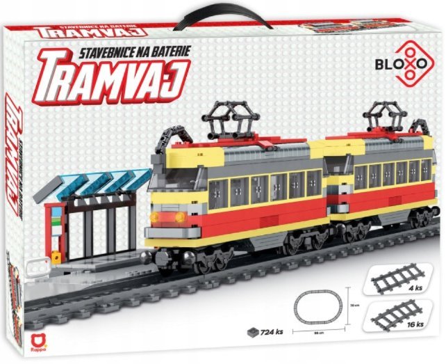 Rappa 240971 Zestaw klocków Bloxo 724 el. - Tramwaj