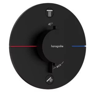HANSGROHE 15556670 ShowerSelect Comfort S Bateria termostatyczna, podtynkowa do 2 odbiorników ze zintegrowanym systemem zabezpieczającym zgodnie z EN 1717 Czarny Matowy - Baterie podtynkowe - miniaturka - grafika 1