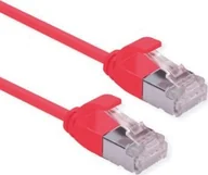Patchcordy - Roline ROLINE F/UTP DataCenter Patchkabel Cat.6A Class EA, LSOH, extra dun, rood, 5 m - miniaturka - grafika 1