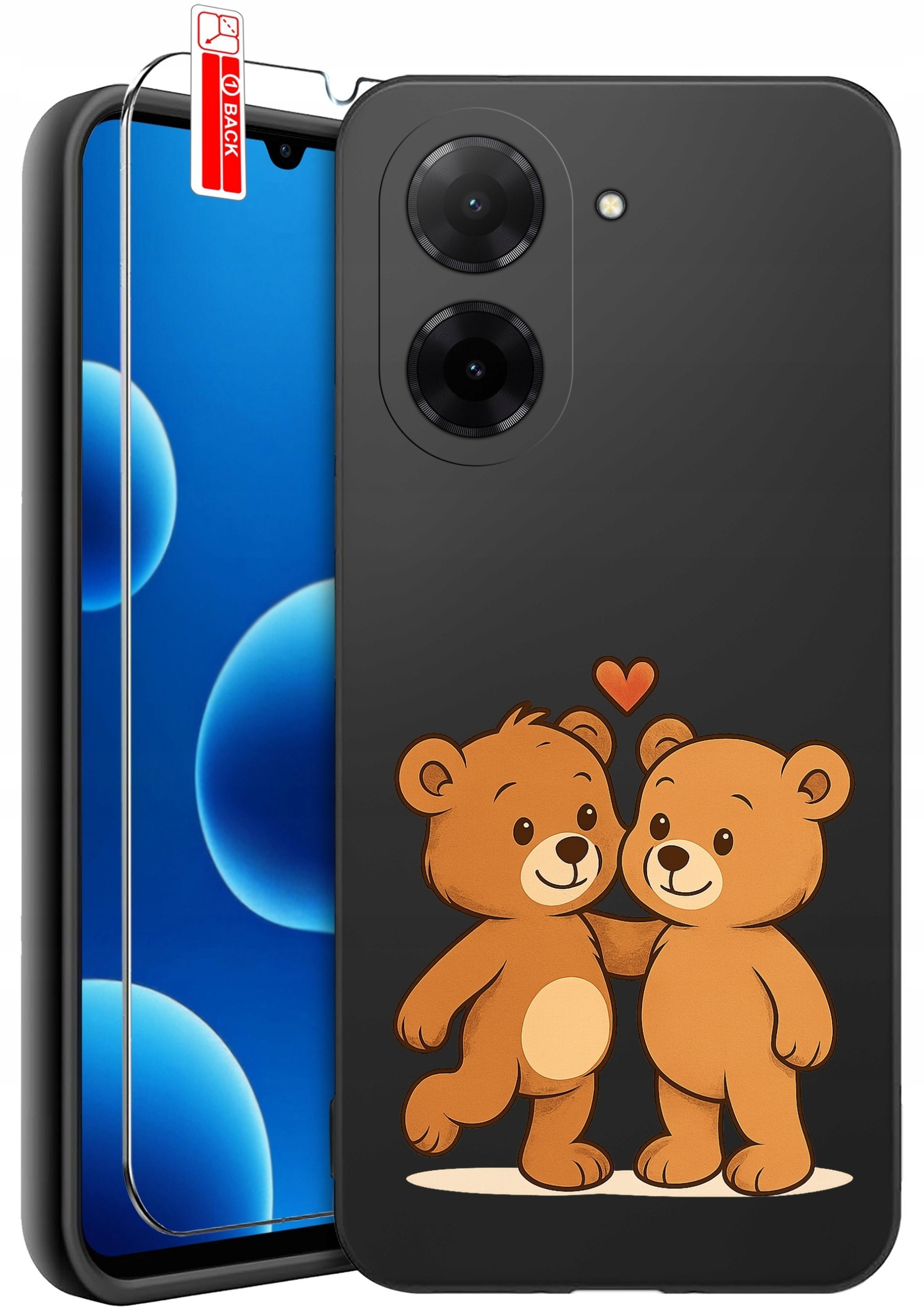 ETUI do Xiaomi Redmi A5 WZORY SILIKONOWE MATT CASE + SZKŁO 9H