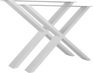 Prowadnice meblowe Natural Goods Berlin X-FORM, prowadnice stołowe, nogi stołowe, rama stołu, stół jadalny, ława, stolik kawowy, biały, W85xH72 cm, 2 szt - Ławy i stoliki kawowe - miniaturka - grafika 1