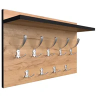 Wieszaki i stojaki - Wieszak Z Nowoczesny Półką Dąb Craft + Satyna E3-Z07 - miniaturka - grafika 1