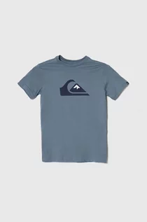 Koszulki dla chłopców - Quiksilver t-shirt bawełniany dziecięcy COMPLOGOYTH kolor niebieski z nadrukiem - grafika 1