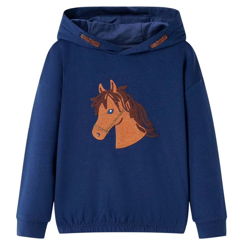 Bluza dziecięca z kapturem, granatowa, 92