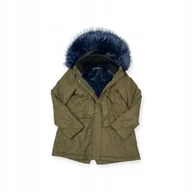 Kurtki damskie - Ocieplana kurtka parka damska kaptur Zara M - miniaturka - grafika 1