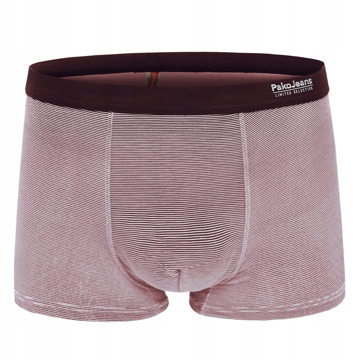 Bokserki męskie bawełniane wygodne STRIPE bordowe w paski M Pako Jeans