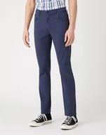 Spodnie męskie - Wrangler Texas Slim Męskie Spodnie Materiałowe Navy W12Swa114-W38 L30 - miniaturka - grafika 1