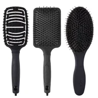 Szczotki i grzebienie do włosów - Olivia Garden Zestaw Szczotek Black Lable Supreme Flex Paddle - miniaturka - grafika 1