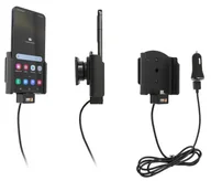 Uchwyty samochodowe do telefonów - Brodit Uchwyt do Samsung Galaxy S22 z wbudowanym kablem USB oraz ładowarką samochodową - miniaturka - grafika 1