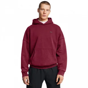 Męska bluza dresowa nierozpinana z kapturem Under Armour UA Icon Hwt Flc Wash Os Hood - czerwona - UNDER ARMOUR - Bluzy sportowe męskie - miniaturka - grafika 1