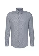 Koszule męskie - Seidensticker Męska koszula z długim rękawem Extra Slim Fit, zielony, 44 - miniaturka - grafika 1