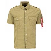 Odzież taktyczna i umundurowanie - Koszula z krótkim rękawem Alpha Industries Basic Shirt Slim S 136427 01 - Zielona - miniaturka - grafika 1