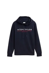 bonprix Bluza z kapturem marki Tom Tailor niebieski - Bluzy męskie - miniaturka - grafika 1