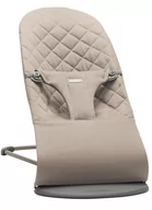 Leżaczki i huśtawki - BABYBJORN - leżaczek BLISS Woven, Piaskowoszary - miniaturka - grafika 1