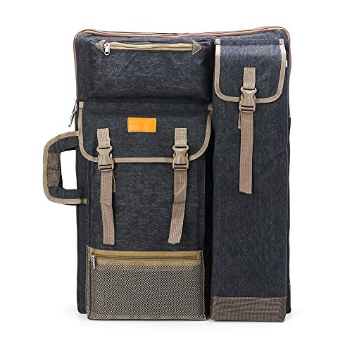 Transon Art Portfolio Case Artysta Plecak Płócienna Torba Duża 66 cm x 19,5 cala Czarny Kolor