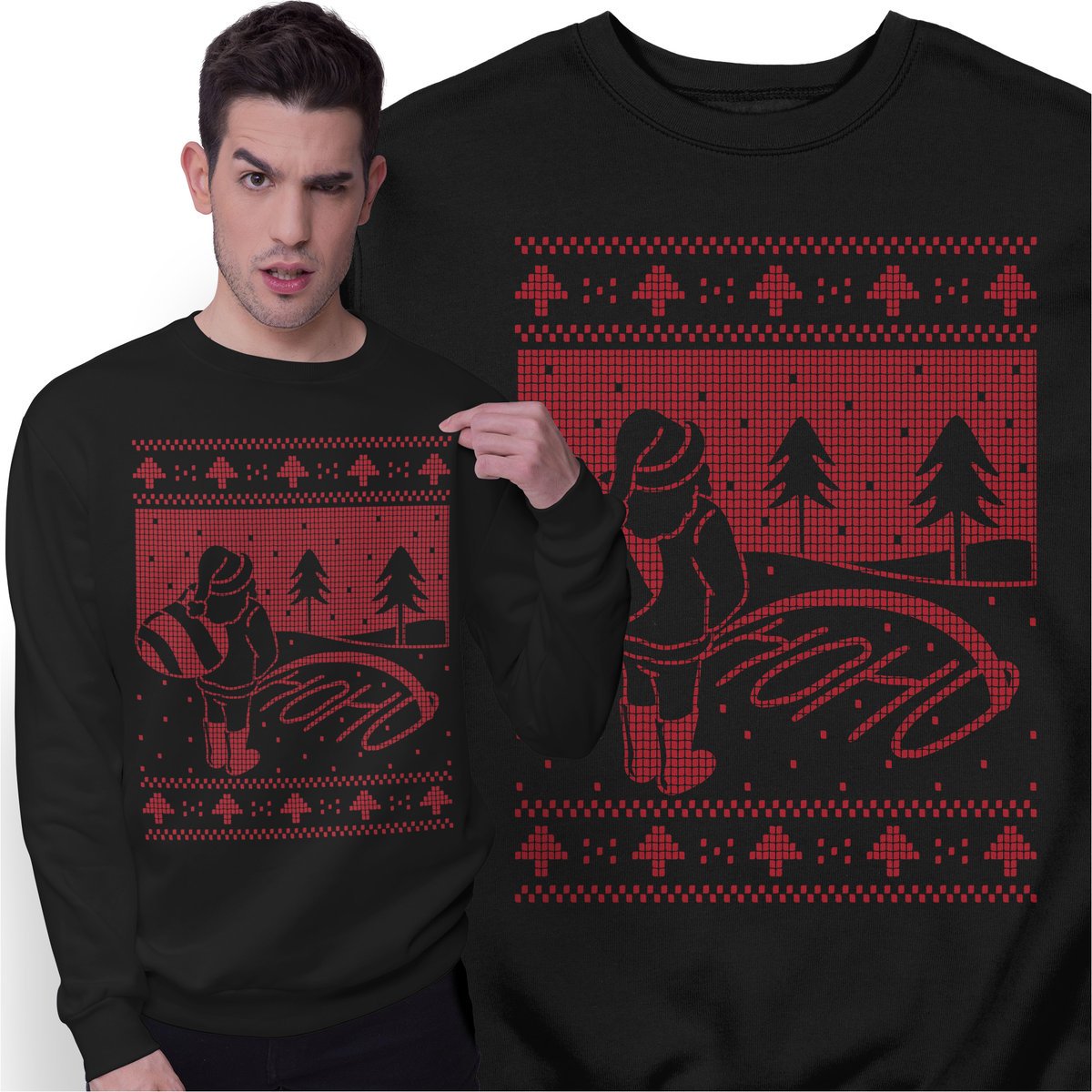 Świąteczna Bluza Prezent na Święta Święty Mikołaj Hoho Świąteczny Sweter