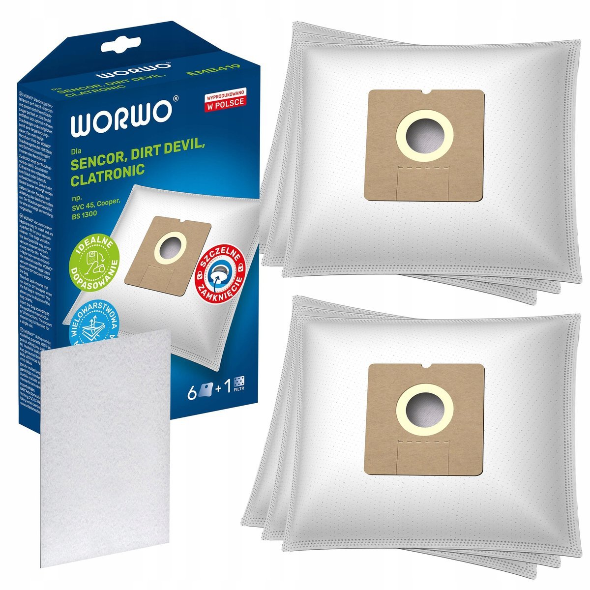 WORKI ODKURZACZ ROMIX VC11 ECONOMY 1400W LD-606 D2 x6