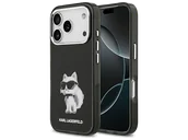 Etui i futerały do telefonów - Etui KARL LAGERFELD IML Aquarelle Choupette & Logo MagSafe do iPhone 17 Pro Czarny - miniaturka - grafika 1