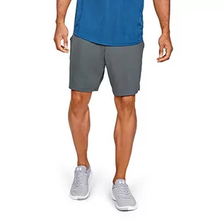 Spodenki męskie - Under Armour MK1 szorty męskie, oddychające i ultralekkie spodnie sportowe, wygodne i szybkoschnące spodenki sportowe, czarne (Pitch Gray), XL - grafika 1