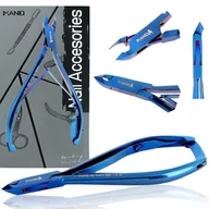 Akcesoria do paznokci - Cążki do skórek paznokci obcinaczki nożyczki kosmetyczne manicure gabinet SPA niebieskie - miniaturka - grafika 1