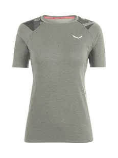 Salewa Koszulka funkcyjna w kolorze khaki - Koszulki sportowe damskie - miniaturka - grafika 1