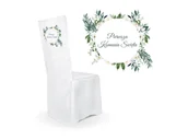 Dekoracje sali - Pokrowiec na krzesło z matowej tkaniny I Komunia Święta - 1 szt. - miniaturka - grafika 1