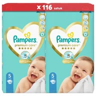 Pieluchy - Pieluchy PAMPERS Premium Care Rozmiar 5 (116 szt.) - miniaturka - grafika 1