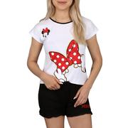 Moda i Uroda OUTLET - Myszka Minnie Disney Biało-czarna piżama na krótki rękaw, letnia piżama 9 lat 134 cm - miniaturka - grafika 1