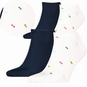 Skarpetki męskie - Tommy Hilfiger Skarpety Męskie Stopki 39-42 Biała I Granatowa - miniaturka - grafika 1