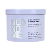 Maski do włosów - SCHWARZKOPF BLOND ME BOND REPAIR PURPLE Neutralizująca maska do włosów siwych i blond 500 ml - miniaturka - grafika 1