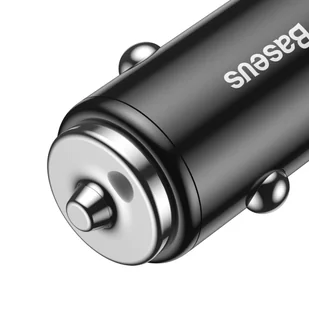 Baseus Small Screw 3.4A inteligentna ładowarka samochodowa 2x USB czarny (CAXLD-C01) - Ładowarki samochodowe - miniaturka - grafika 4