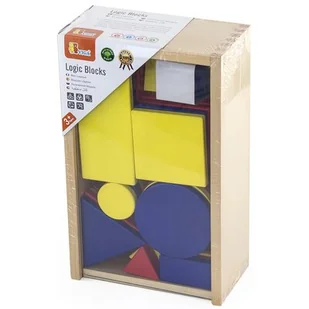 VIGA Drewniane klocki logiczne Figury geometryczne - Klocki - miniaturka - grafika 1