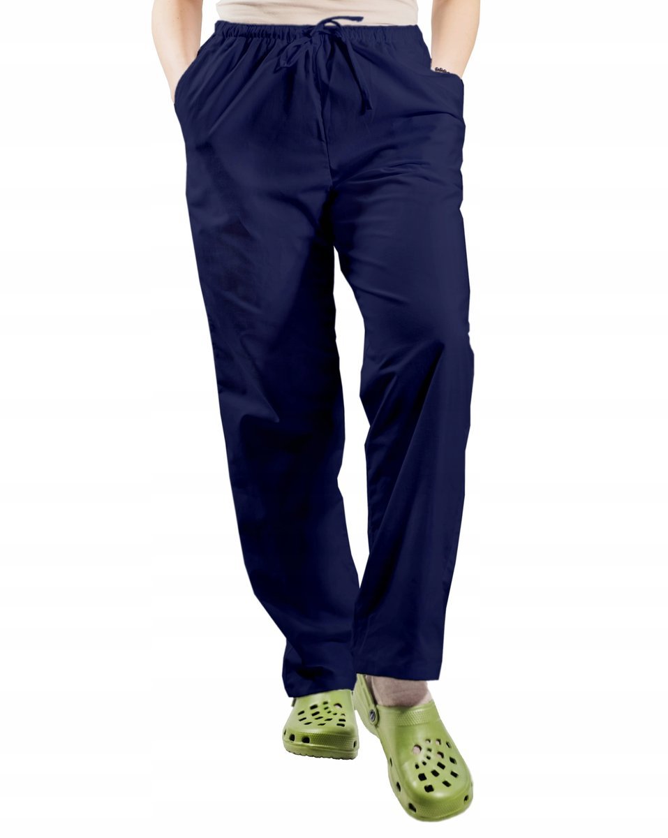 BAWEŁNIANE spodnie MEDYCZNE 100% bawełna LEKARSKIE DLA LEKARZY K12BAW XL