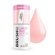 Lakiery hybrydowe - BrushUp! Caring Base baza hybrydowa do paznokci Light & Bright 5g - miniaturka - grafika 1