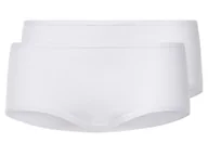 Majtki damskie - esmara® Majtki figi damskie z biobawełną, 2 pary (Biały, XL(48/50)) - miniaturka - grafika 1