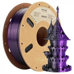 ERYONE Dual Color Silk PLA Filament 1kg - Black - Filamenty i akcesoria do drukarek 3D - miniaturka - grafika 1