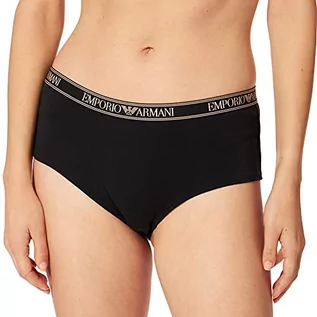 Spodnie damskie - Emporio Armani Damskie spodnie Cheeky Pants Iconic z logo, czarny, XS - grafika 1