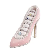 Biżuteria - akcesoria - Stojak Organizer na Biżuterię w Kształcie Szpilki Różowy - miniaturka - grafika 1