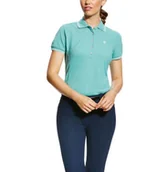 Koszulki jeździeckie - Ariat Koszulka PRIX POLO damska - cold plunge - miniaturka - grafika 1